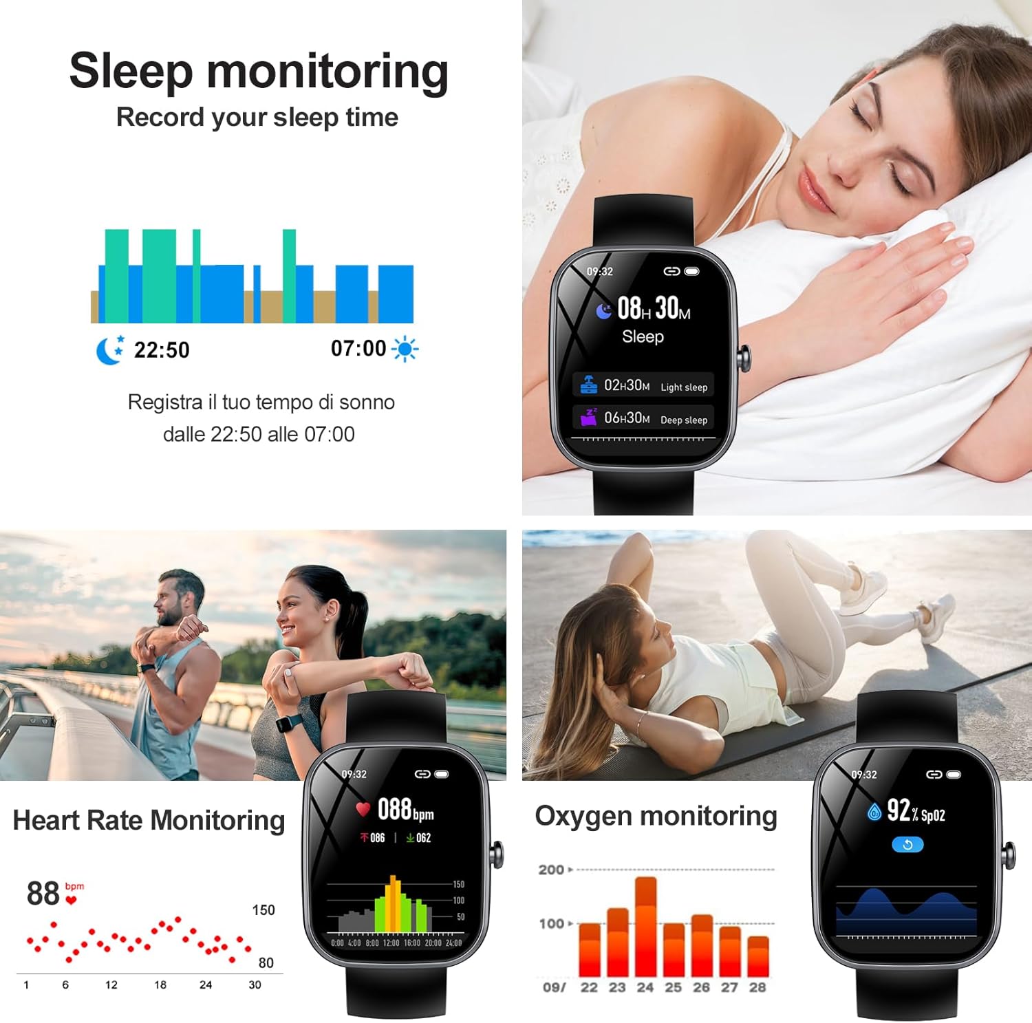 Smart Watch(Answer/Make Calls), 1.91" Smartwatch for Men Women DIY Dial Built-in, Fitness Tracker with Heart Rate Sleep Monitor, 112+ Sports Modes, IP68 Waterproof Activity Tracker for Android iOS - Image 5